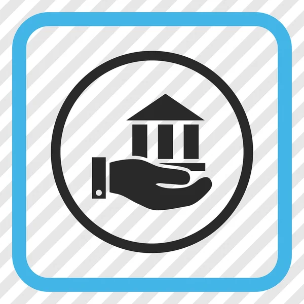 Vector pictogram van de dienst van de Bank In een Frame — Stockvector