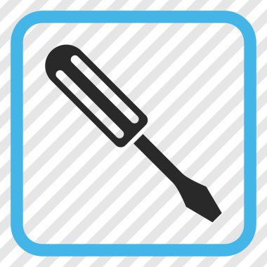 Tornavida vektör simgesi bir çerçeve içinde