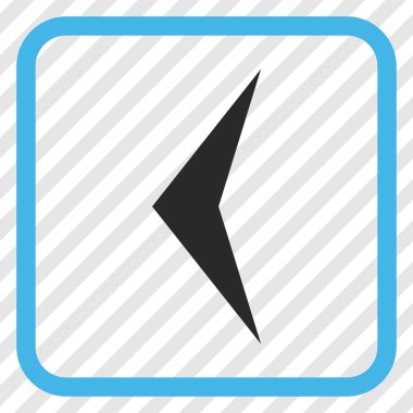 Ok ucu sol vektör simgesi bir çerçeve içinde