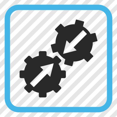 Dişli Tümleştirme vektör simgesi bir çerçeve içinde