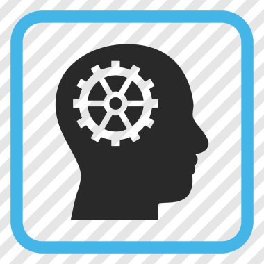 Akıl vektör simgesi bir çerçeve içinde