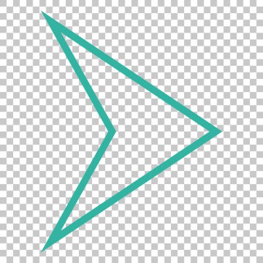 Ok ucu doğru vektör simgesi