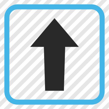 Vektör simgesi bir çerçeve içinde yukarı ok