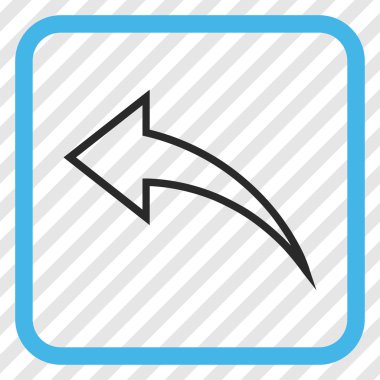 Vektör simgesi bir çerçeve içinde geri al