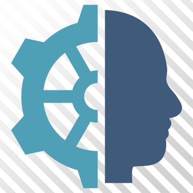 Cyborg dişli vektör simgesi