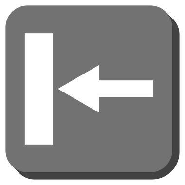 Hareket sol yuvarlak kare vektör simgesi