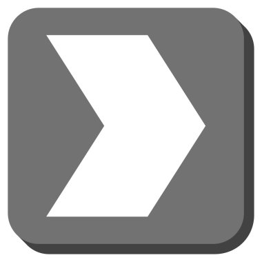 Yön sağ yuvarlak kare vektör simgesi