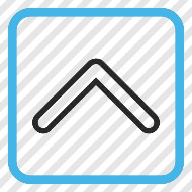 Vektör simgesi bir çerçeve içinde yukarı ok ucu