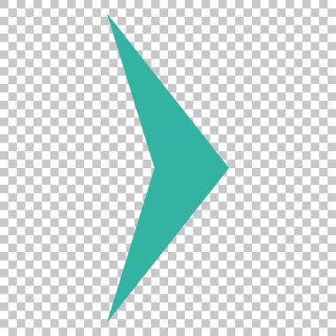 Ok ucu doğru vektör simgesi