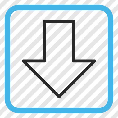 Vektör simgesi bir çerçeve içinde aşağı ok