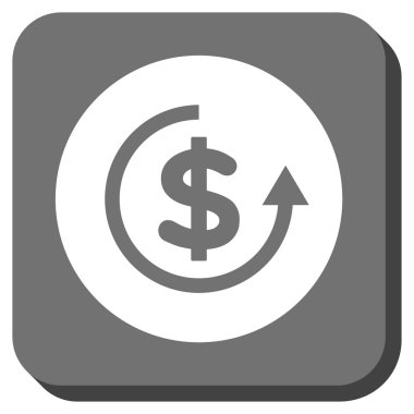 Yuvarlatılmış Kare vektör simge iade