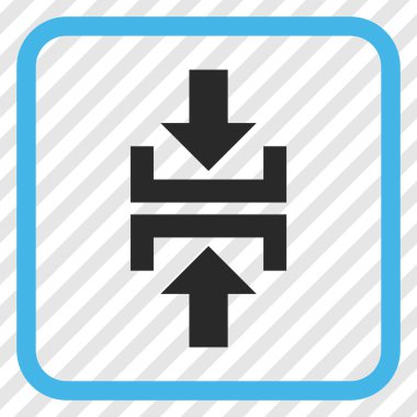 Basın düşey yönde vektör simgesi bir çerçeve içinde