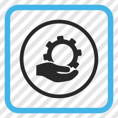 Hizmet vektör simgesi bir çerçeve içinde