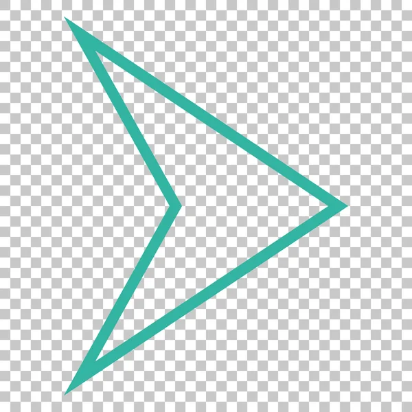 Ok ucu doğru vektör simgesi