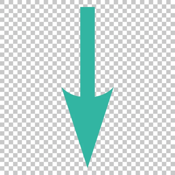 Skarpa pil ner vektor symbol — Stock vektor