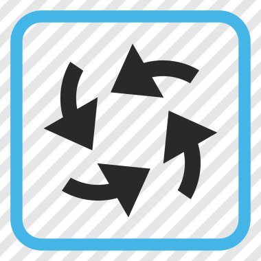 Siklon oklar bir çerçeve içinde simge vektör