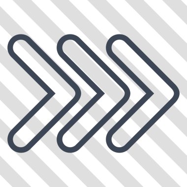 Üçlü işaretçi doğru vektör simgesi