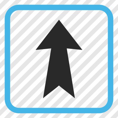 Vektör simgesi bir çerçeve içinde yukarı ok