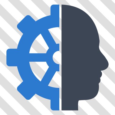 Cyborg dişli vektör simgesi