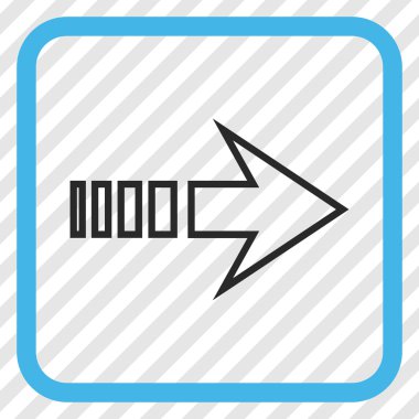 Doğru vektör simgesi bir çerçevede göndermek