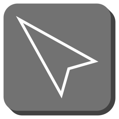 İşaretçi sol kadar kare vektör simge yuvarlak