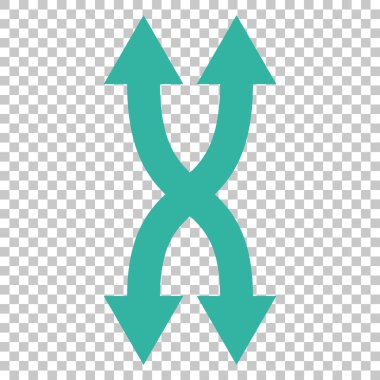 Shuffle okları dikey vektör simgesi