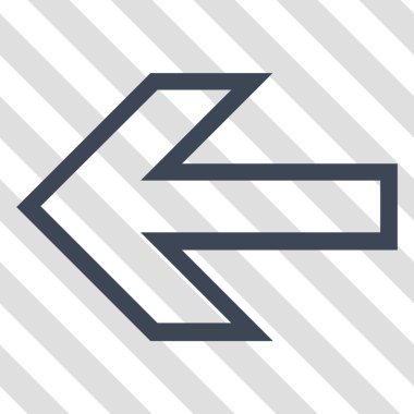 Ok sol vektör simgesi