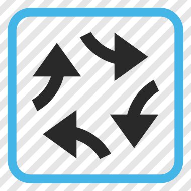 Oklar vektör simgesi bir çerçevede girdap