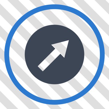 Yukarı sağ yuvarlak ok vektör simgesi