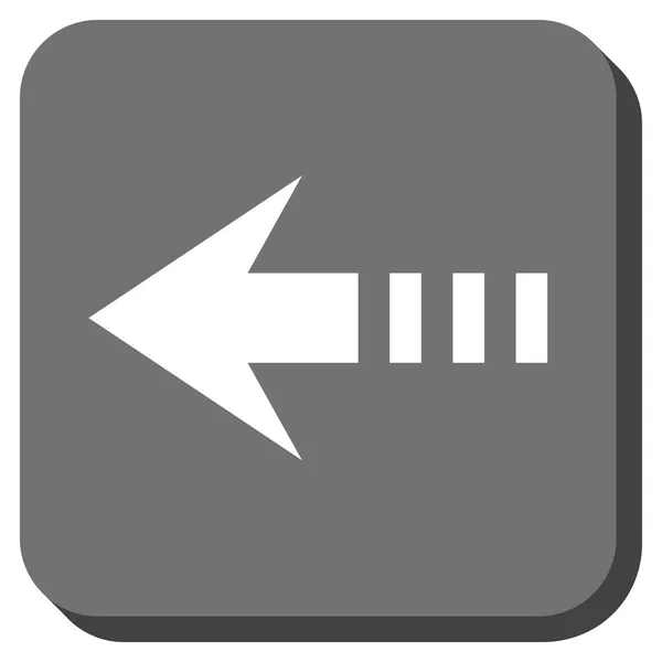 Envoyer icône vectorielle carrée arrondie à gauche — Image vectorielle