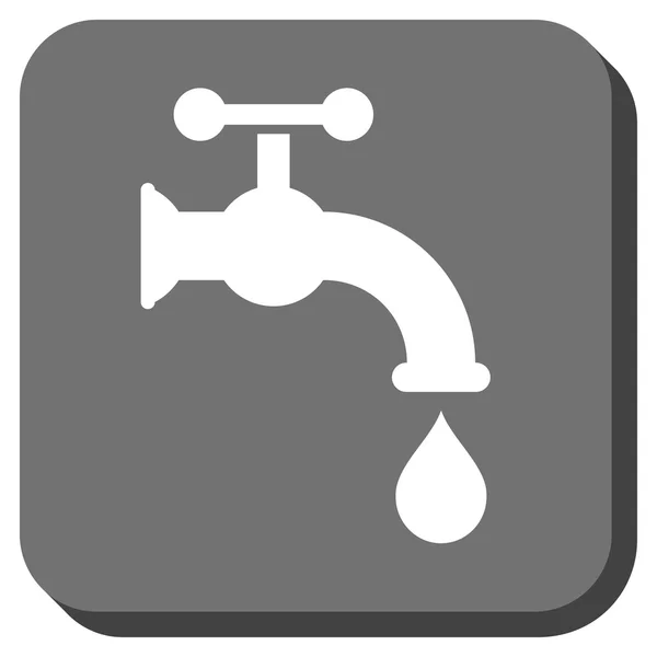 Water Tap Rounded Square Vector Icon — Stock Vector