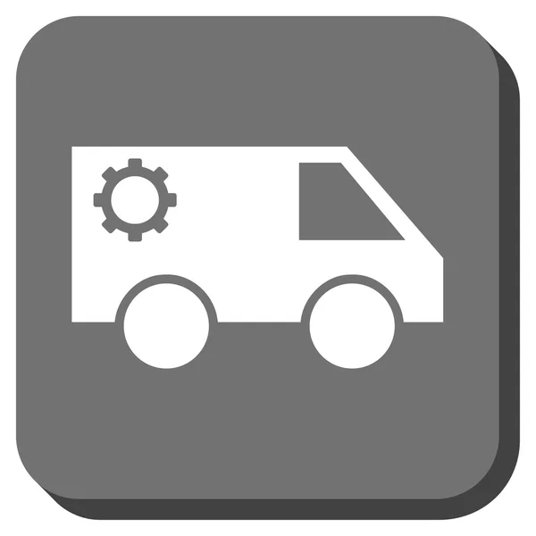 Servicio de coches redondeados cuadrado Vector icono — Archivo Imágenes Vectoriales