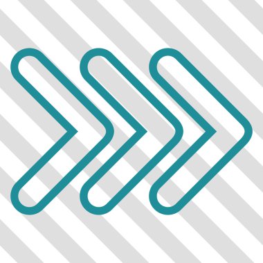 Üçlü işaretçi doğru vektör simgesi