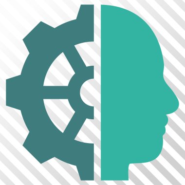 Cyborg dişli vektör simgesi