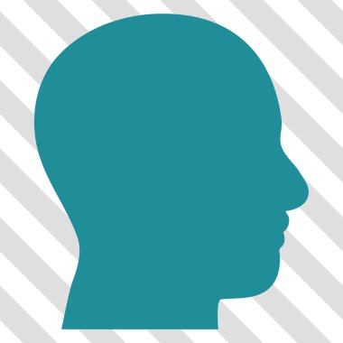 Kafa profil vektör simgesi