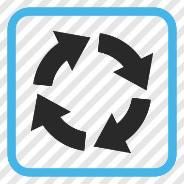 Dolaşım vektör simgesi bir çerçeve içinde