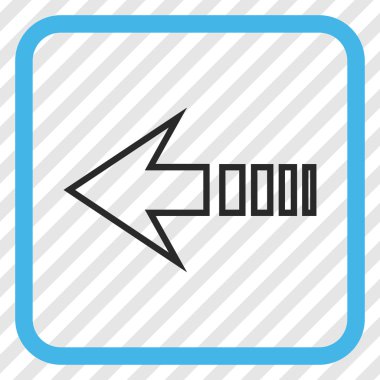 Sol vektör simgesi bir çerçevede göndermek