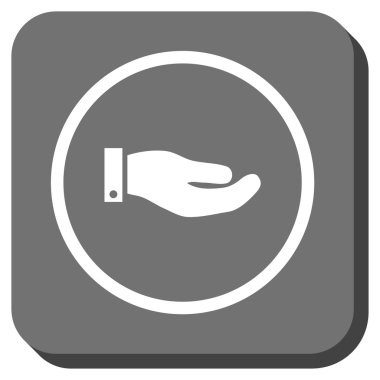 El yuvarlatılmış kare vektör simgesi