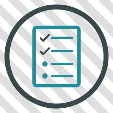 Denetim listesi sayfa vektör simgesi