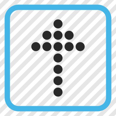 Vektör simgesi bir çerçeve içinde yukarı noktalı ok