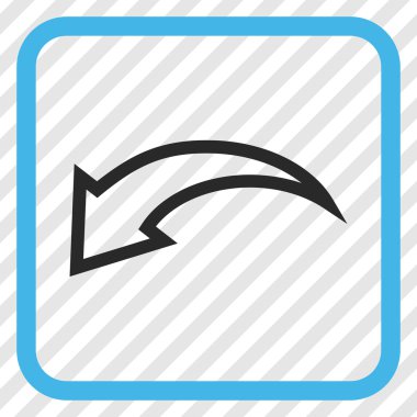 Vektör simgesi bir çerçeve içinde geri al