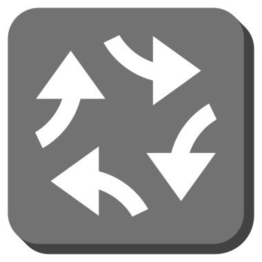 Oklar yuvarlatılmış kare vektör simge girdap