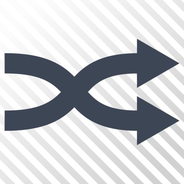 Shuffle okları doğru vektör simgesi