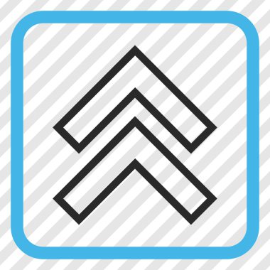 Vektör simgesi bir çerçeve içinde yukarı kayması