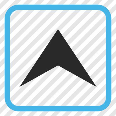 Vektör simgesi bir çerçeve içinde yukarı ok ucu