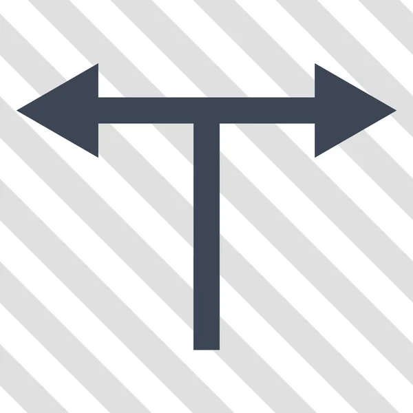 Flechas de bifurcación izquierda derecha Vector icono — Vector de stock