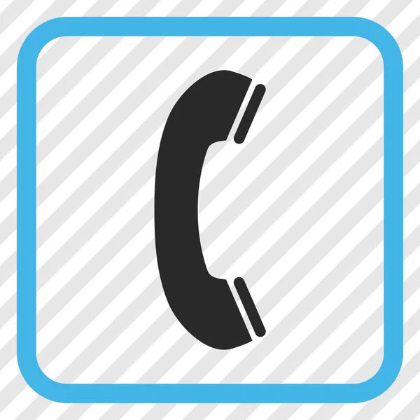 Icona vettoriale del ricevitore del telefono in una cornice — Vettoriale Stock