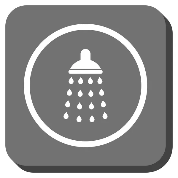 Shower Rounded Square Vector Icon — Stockvector