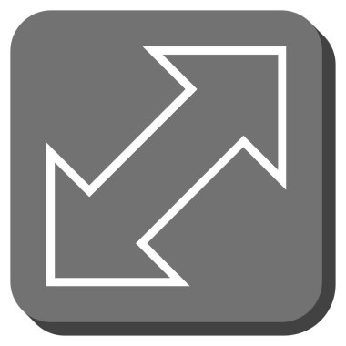 Exchange çapraz kare vektör simge yuvarlak