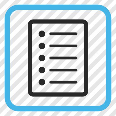 Liste sayfa vektör simgesi bir çerçeve içinde